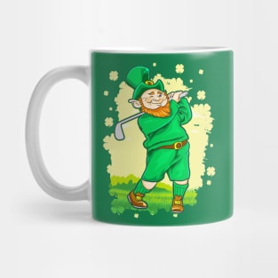 Golfing Leprechaun Golf Irish St Patricks Day Mug